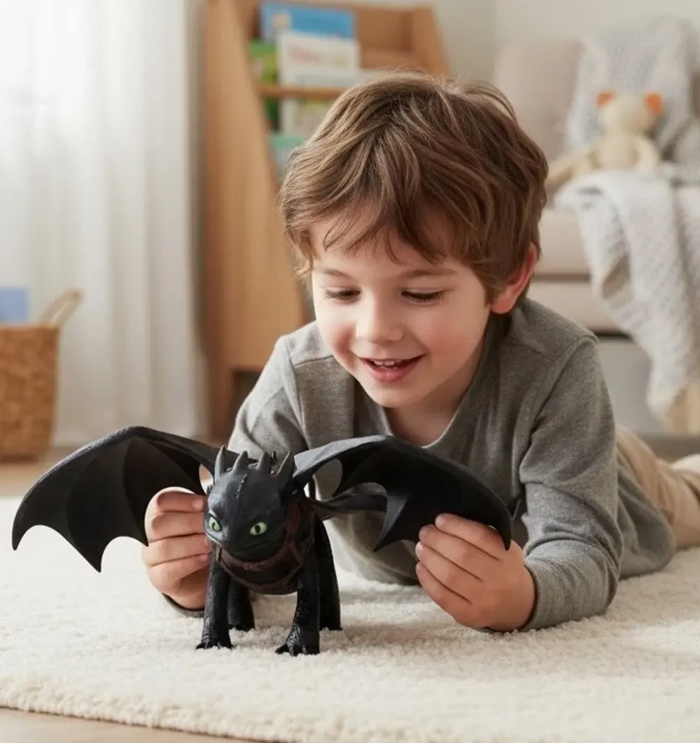 Spinmaster 2024 How To Train Your Dragon 13” Toothless Action Figure Loose